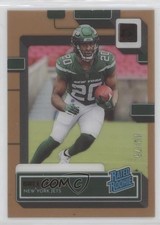 2022 Panini Clearly Donruss Rated Rookie Orange 2/75 Breece Hall #64 03ok