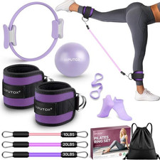 Pilates Ring Kit for Women, Pilates Equipment Accessories, Home Workout Set with