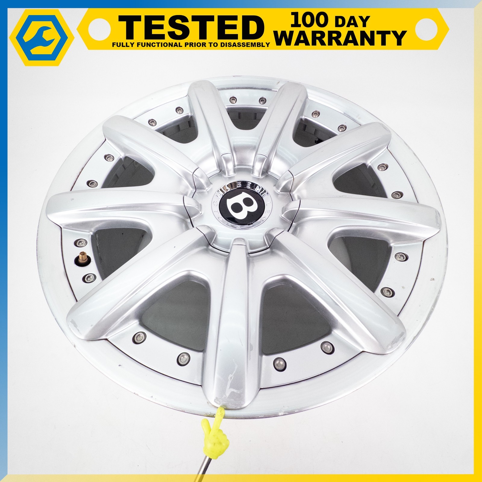 03-13 BENTLEY CONTINENTAL GT FLYING SPUR 9J x R19 19" WHEEL RIM MULLINER SET OEM