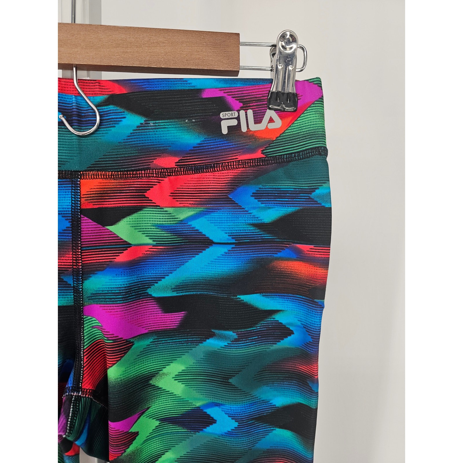 Leggings da corsa a compressione Fila Sport donna taglia XS colorati brillanti