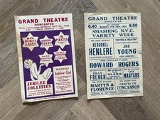 2 x Vintage rare 1930s Doncaster Grand Theatre posters/flyers - Herschel Henlere
