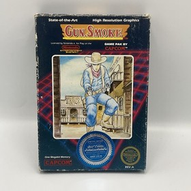 Gun.Smoke (Nintendo NES) CIB Complete in Box w/ Manual - Authentic