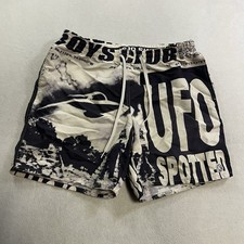 Billionaire Boys Club Shorts Men  s Size XL Nylon News UFO Spotted All Over Print
