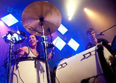 Dance punk duo Kim Schifino Matt Johnson of Matt & Kim perform at - Old Photo