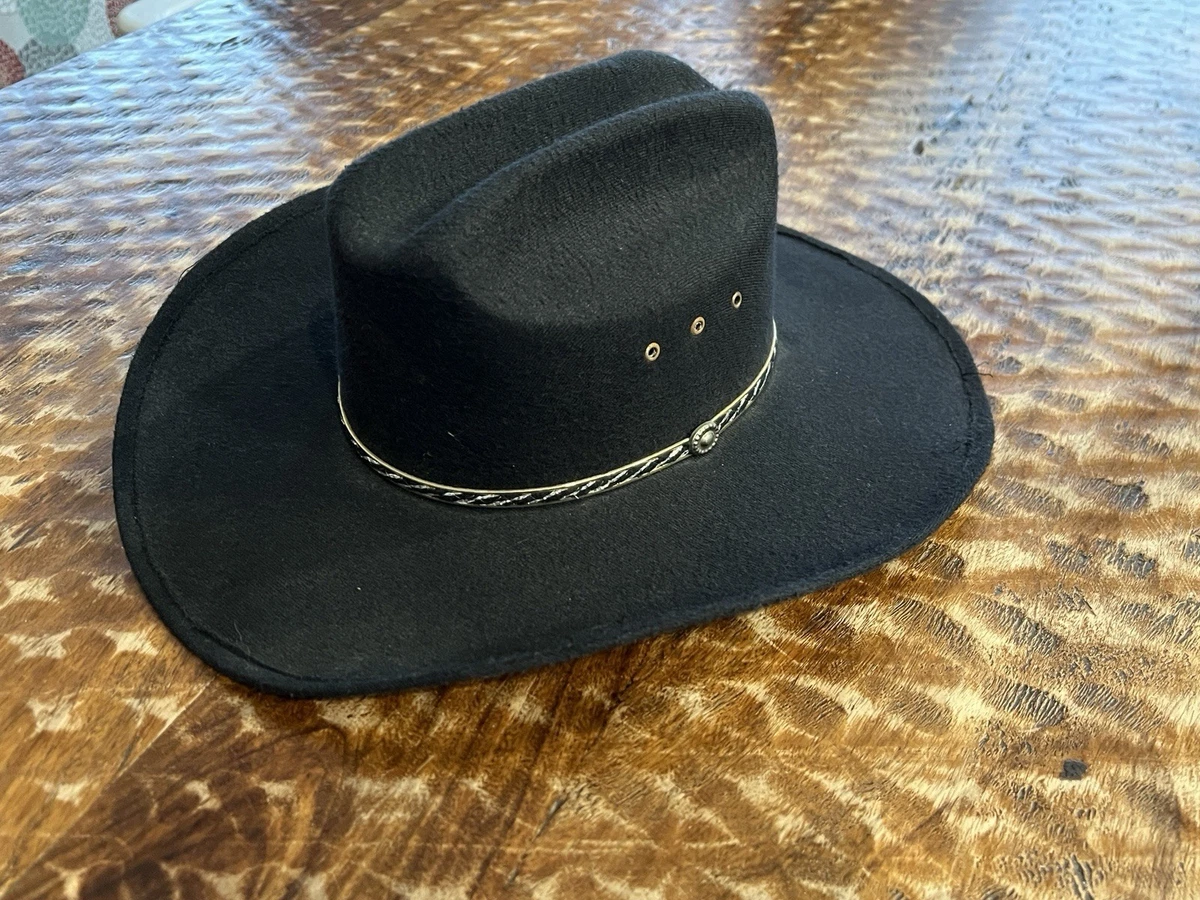 Chapeau de cowboy marron vintage, Trail Ridge, Dynaflex, mélange de fourrure déperlant, auto-conformant, grande taille, qualité, cowboy - France