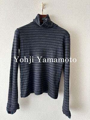 Yohji Yamamoto High Neck Knit Top Black Stylish Designer Yohji Yamamoto High Neck Knit Top Black Stylish Designer