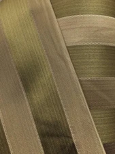 OLIVE GREEN GOLD Striped Brocade Upholstery Drapery Fabric (110 in.) Sold BTY