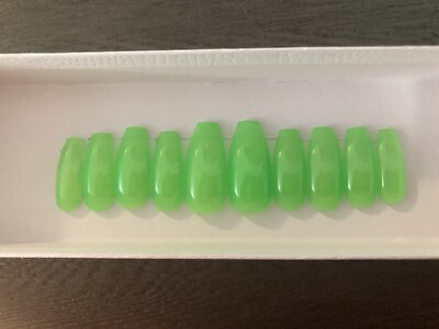 Green Jelly/translucent Press On Nails