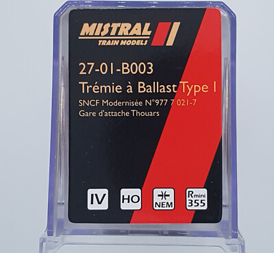 Mistral 2701B002 - 2 wagons tremies à ballast - sncf train ho ree ls models jouef roco modelisme - Modélisme