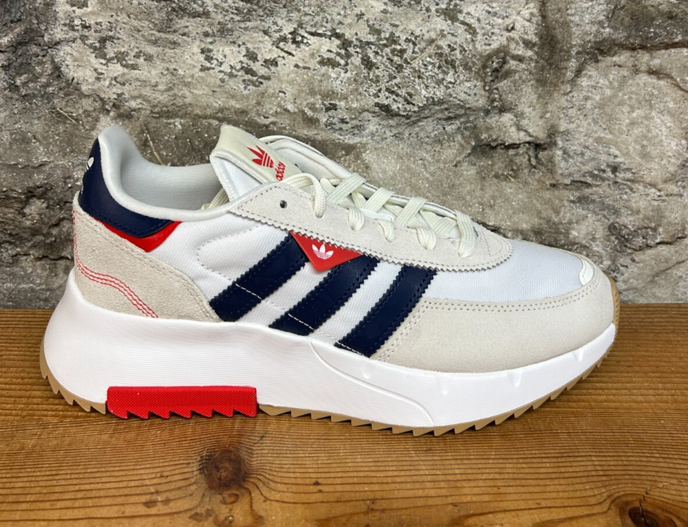 Adidas Originals Retropy F2 Sneakers in White Dark Blue GW9354 New with Box