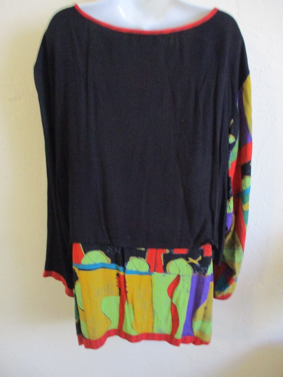 We Be Bop Layered & Beaded Tunic Top Plus Size 1X View 5