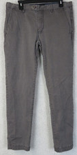 Mens Ted Baker London Gray Flat Front Khaki Dress Pants Size 34x31 Cotton