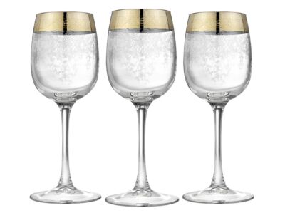 Glasstar GS13941 ''Renaissance'' 10 oz Wine glasses, 300ml, Set of 3