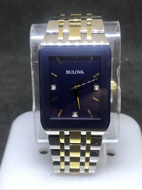 bulova rectangular men's watch