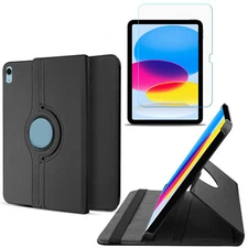 360° Rotating Case+Tempered Glass for iPad 10.9/11 - Combo Pack with Stand Cover