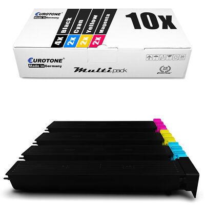10X Eco Cartridge Replaces Konica Minolta TN-411K TN-611C TN-611M TN-611Y