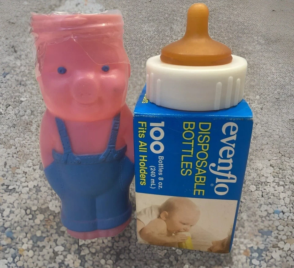 🍼VtgPIGGY Evenflo NURSER Disposable LINERS Baby Bottle 1970s DropIn ULTRA🐷RARE - Image 3 of 4
