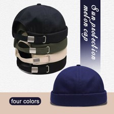 New Men Women Skullcap Cap Casual Brimless Hat Unisex Solid Color Beanie Hip Hop