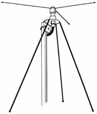 HUSTLER DCL-B SCANNER BASE ANTENNA w / 50ft coax BNC Plug