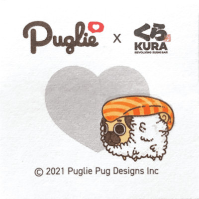 NEW Kura sushi x Puglie Pug Bikkura Pon Collaboration STICKY NOTES