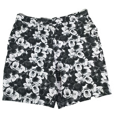 Felpa Disney Topolino pantaloncino salotto donna XL disegno schizzo grafica nero bianco