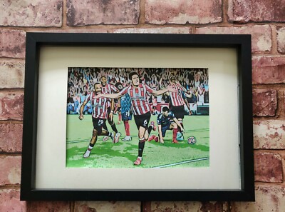 Brentford Fc Premier League Football Picture Pop Art Tribute goal celebration