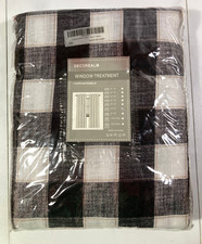 Buffalo Plaid Curtains 52x84 Inches Black White Checked