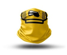 Washable Fabric Face Cover Neck Gaiter Yellow Lego Guy Print EU Made