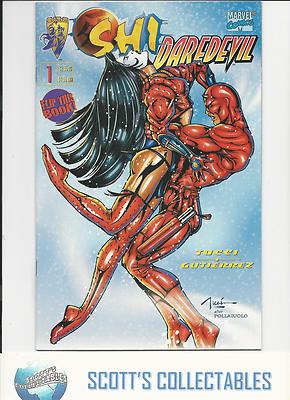 Shi   Daredevil    #1.   NM.  (Signed on back cover by Tucci)   High Grade    