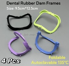 4x Dental Rubber Dam Sheet Foldable Frame Hager Light X-Ray Film Bracket Plastic