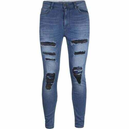 Eleven Degrees Skinny Jeans Royal Blue W36 TD9 VV 08 - Picture 1 of 5