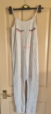 George Einteiler Schlafanzug für Mädchen grau Gr: 11-12 Jahre 146cm-152cm