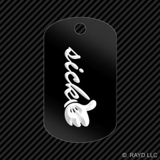 Sick Keychain GI dog tag engraved many colors JDM