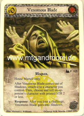 A Game of Thrones LCG - 1x Venomous Blade #115 - The Battle of Blackwater Bay