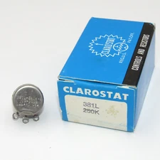 Clarostat 381L-250K  250K Ohm Potentiometer--  NOS