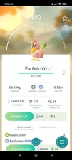 Pokemon Shiny Farfetch'd -TRA'DE 20k Dust Go Registered Shiny -Read Description