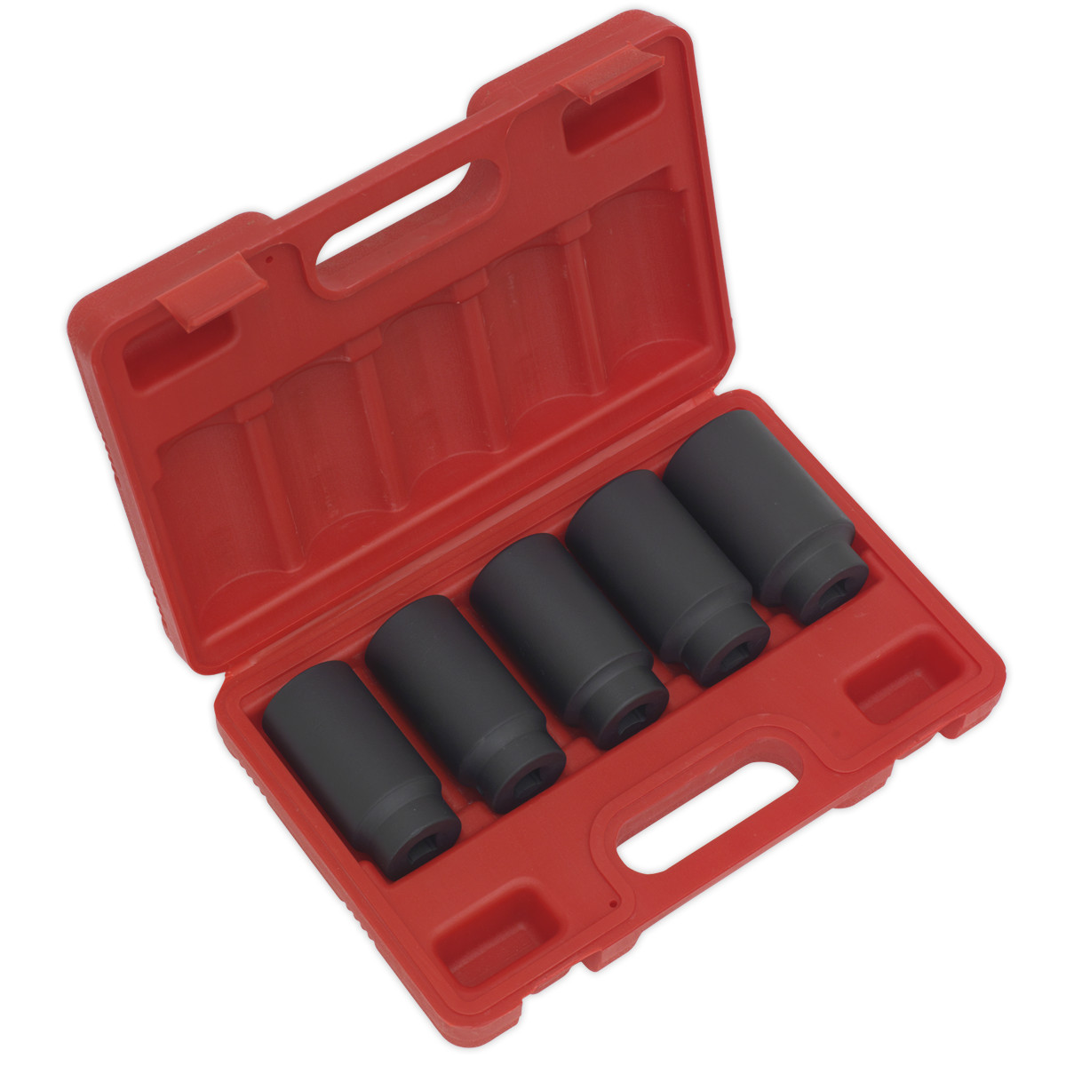 Sealey Impact Hub Nut Socket Set 5pc 1/2""Sq Drive Garage Workshop DIY
