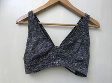 Victorias Secret VSX Sport Sports Bra Strappy Cage Back Gray Black Size L Large