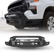 For 2022 2023-2025 Chevy Silverado 1500 Front Bumper w/Skid Plate+LED Lights NEW