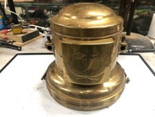 Early 1900s Vintage Brass Carbide Head Light Lamp Velie V Automobile Auto Car