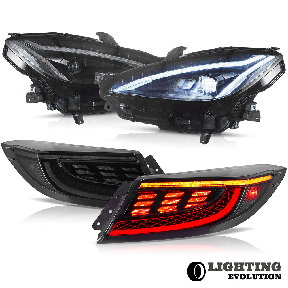 VLAND LED Headlights+Smoked Tail Lights For Subaru BRZ / Toyota GR86