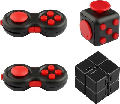 4 Stück Fidget Toy Pack Hand Spinner Stressabbau Spielzeug für Kinder Erwachsene Bürogebrauch