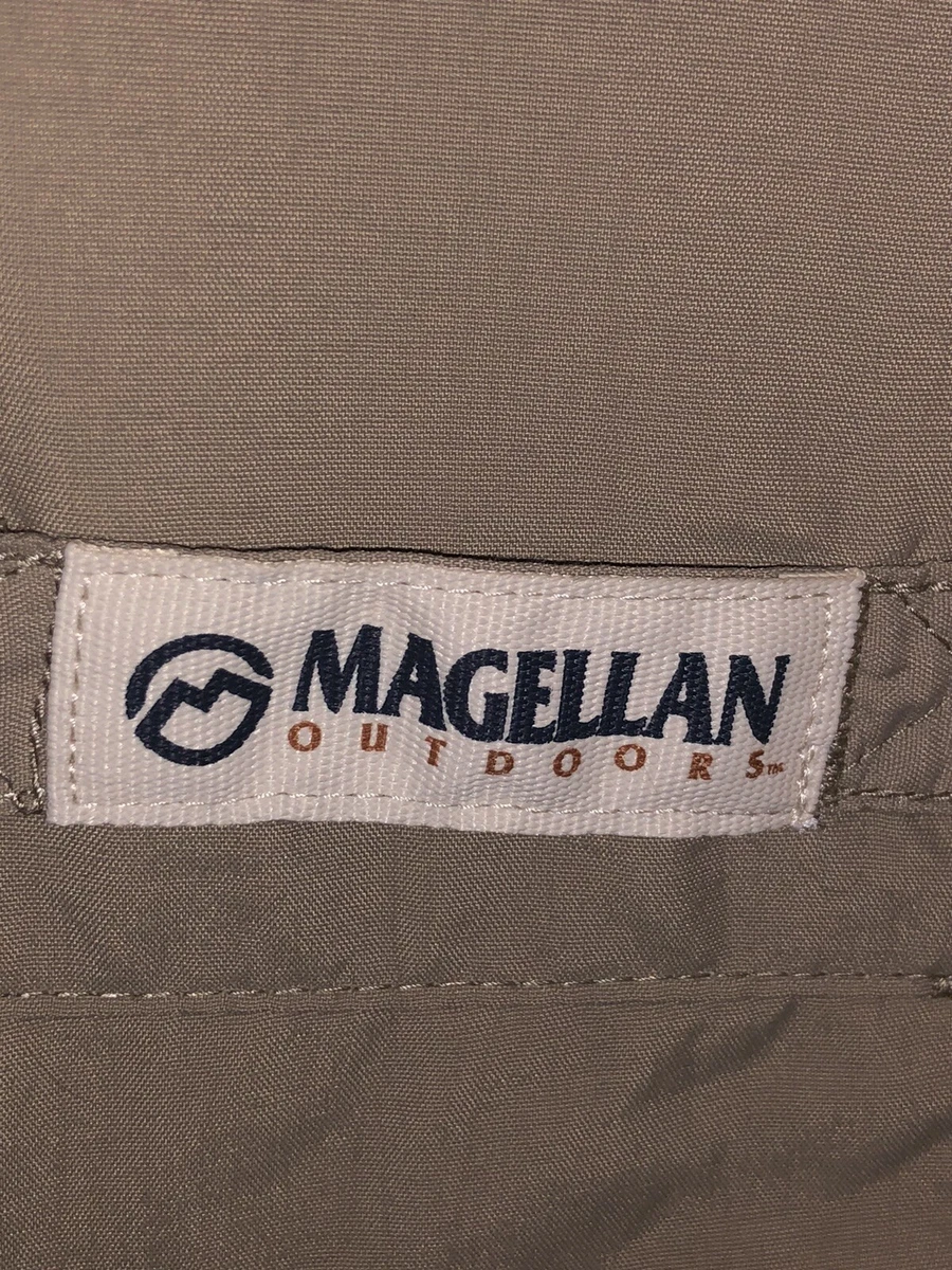 Magellan Fish Gear Men’s L Fishing Shirt Short Sleeve Vented Gray Relaxed Fit