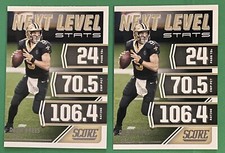 Lot (2) 2021 Panini Score Next Level Stats Drew Brees #NL7 New Orleans Saints