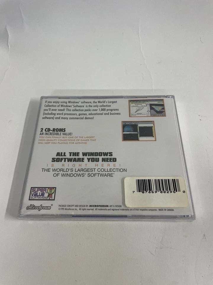 The Worlds Largest Colection of Windows Softwar PC 1000 Programs New Sealed 1995 - Image 2 of 2