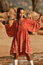 SPELL AND THE GYPSY Dress AU S/8 US 4 Joni Tunic Mini Long Sleeve Campfire BNWT