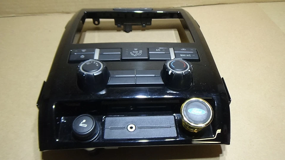 2009-2012 Ford F150 AC Heater Climate Control Switch Radio Bezel Glossy Black - Image 4 of 4