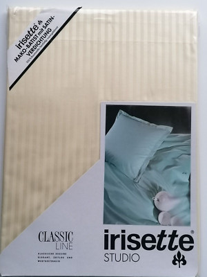 Vintage - 2 Kopfkissenbezüge 80/80 Irisette Mako-Batist mit Satin-Verdichtung