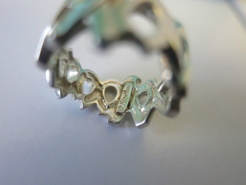 Anillo Tiffany & Co. Plata Esterlina Paloma Picasso XO Abrazos Besos Talla 6 - Imagen 4 de 4