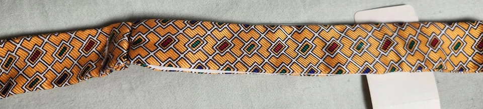 Галстук-бабочка Jos A Bank яркий желтый многоцветный геометрический 100% шелк - Изображение 4 из 4